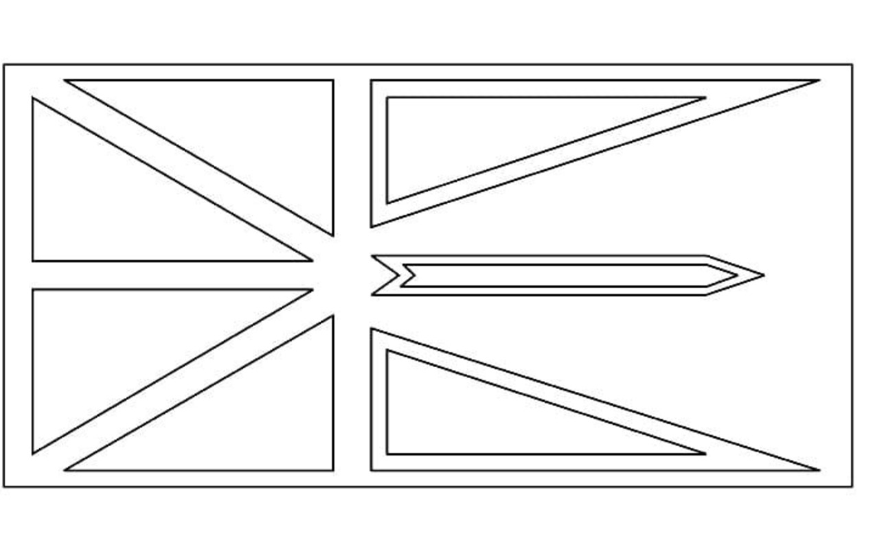 Newfoundland ve Labrador bayrağı Boyama Sayfası