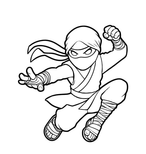 Ninja 8'i çiz Boyama Sayfası