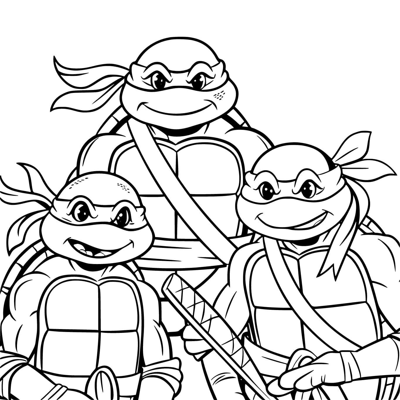 Ninja Kaplumbağalar resmi Boyama Sayfası
