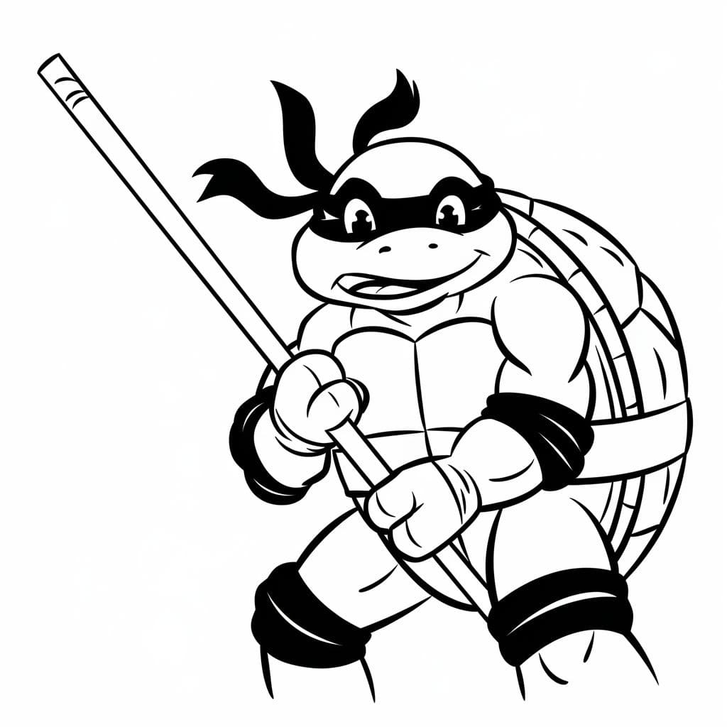 Ninja Kaplumbağaları ücretsiz çiz Boyama Sayfası