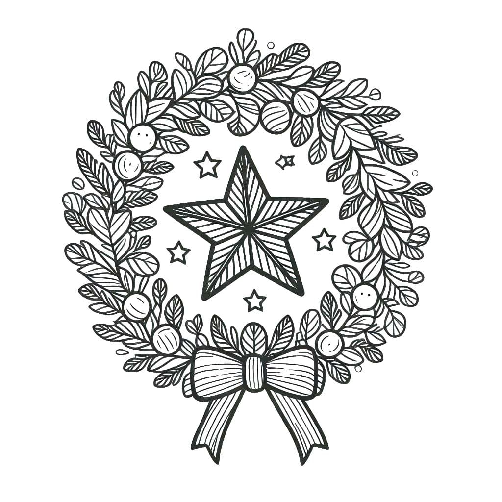 Noel Çelengi 1 Boyama Sayfası