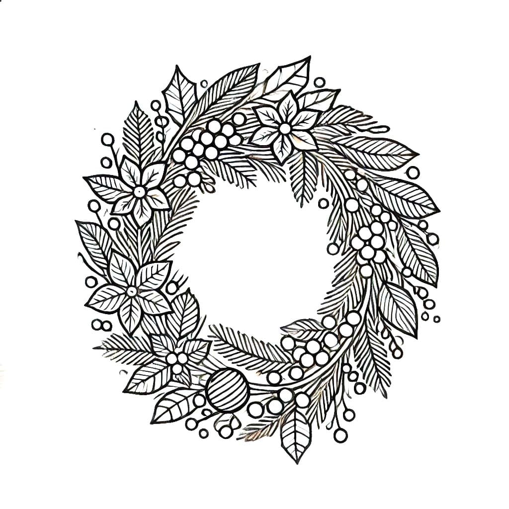 Noel Çelengi 6 Boyama Sayfası