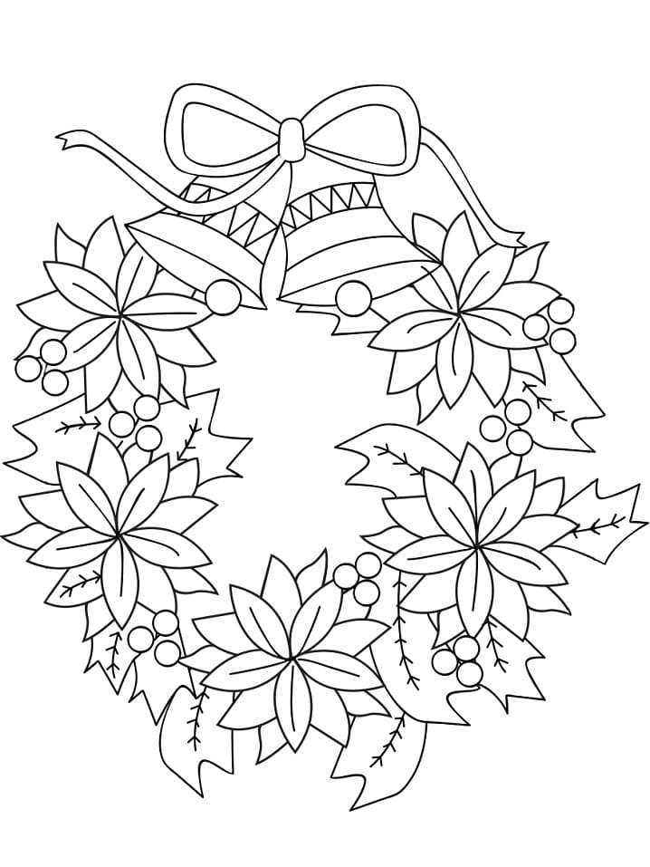 Noel Çelengi Boyama Sayfaları