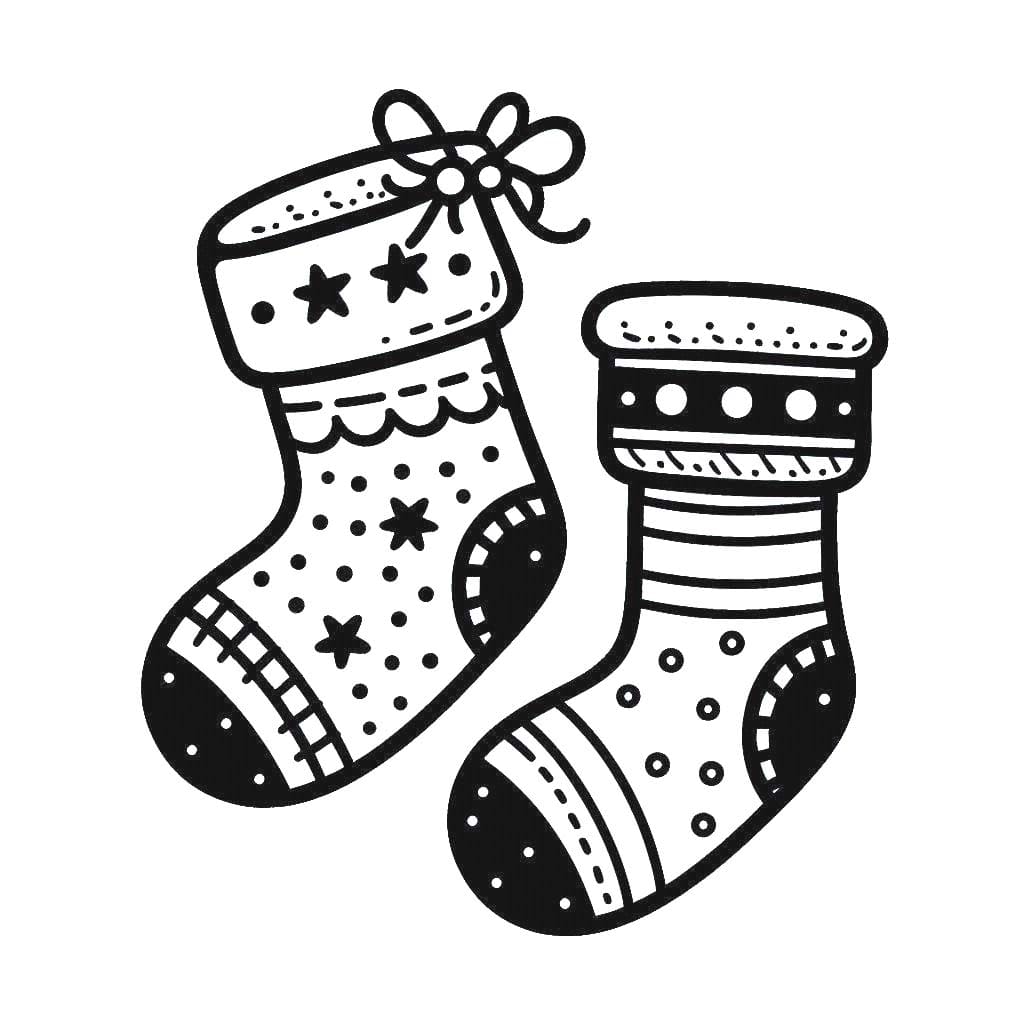 Noel Çorabı 2 Boyama Sayfası