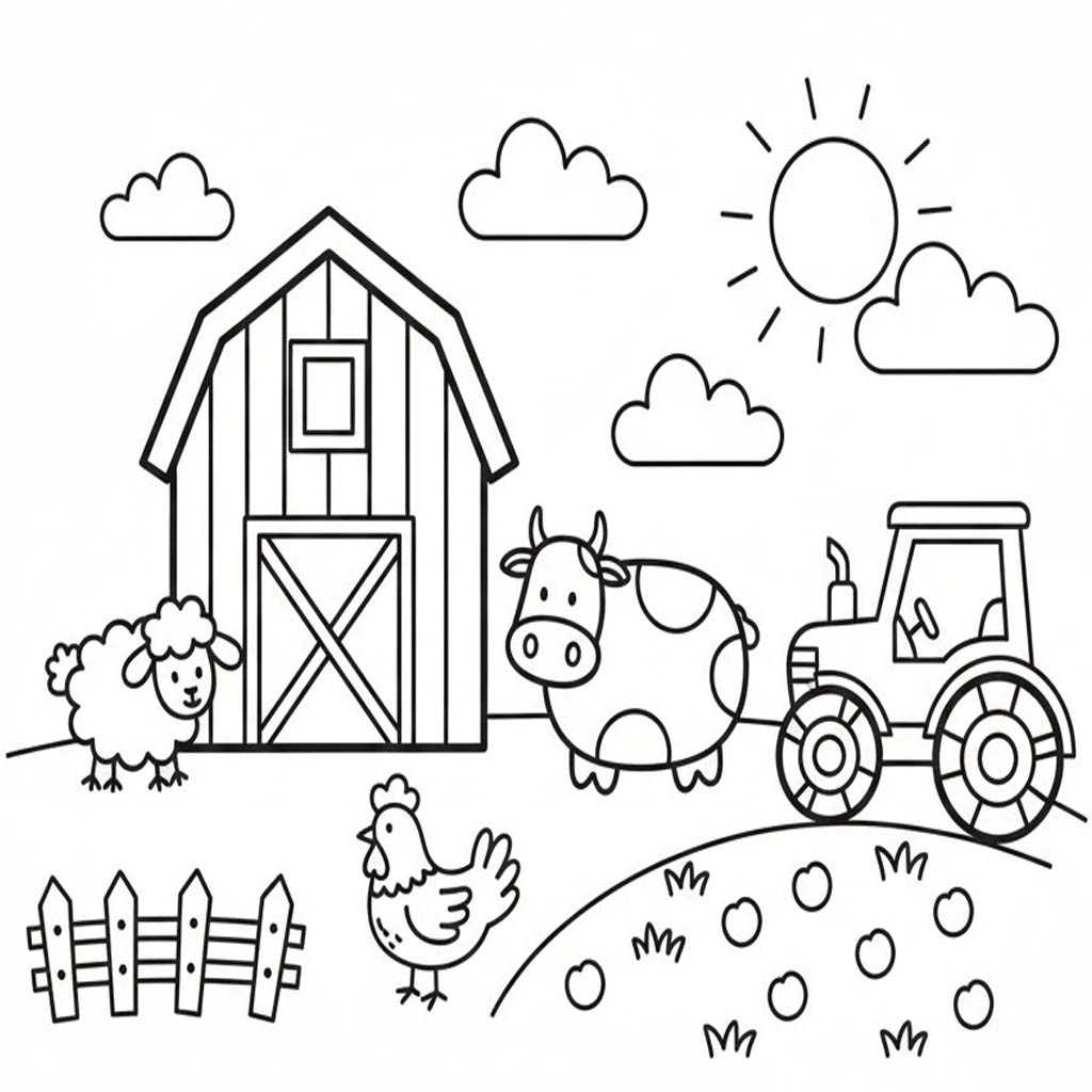 Normal Çiftlik Boyama Sayfası
