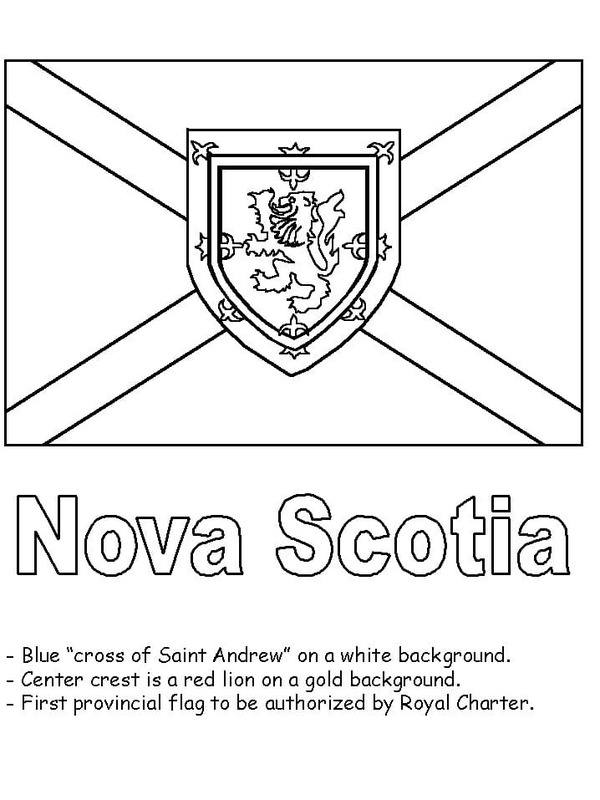 Nova Scotia bayrağı Boyama Sayfası