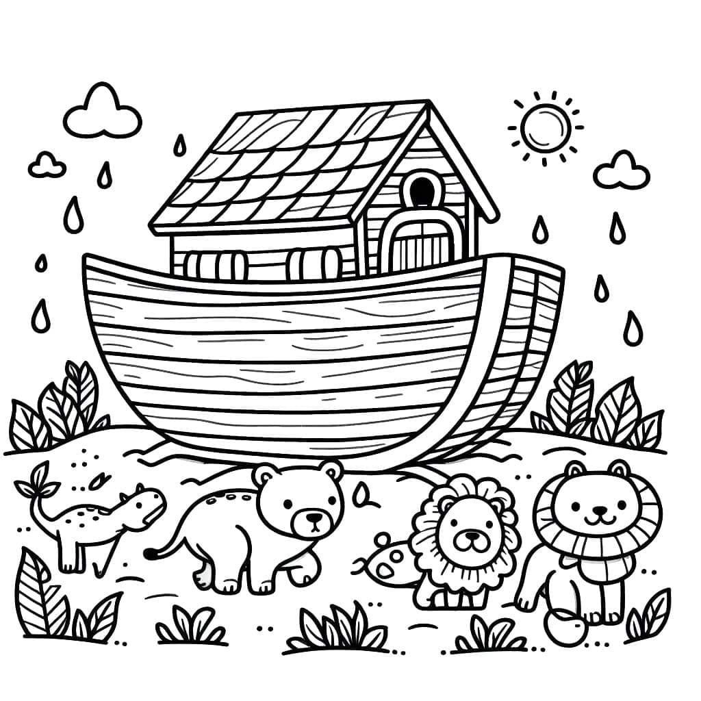 Nuh'un Gemisi 3 Boyama Sayfası