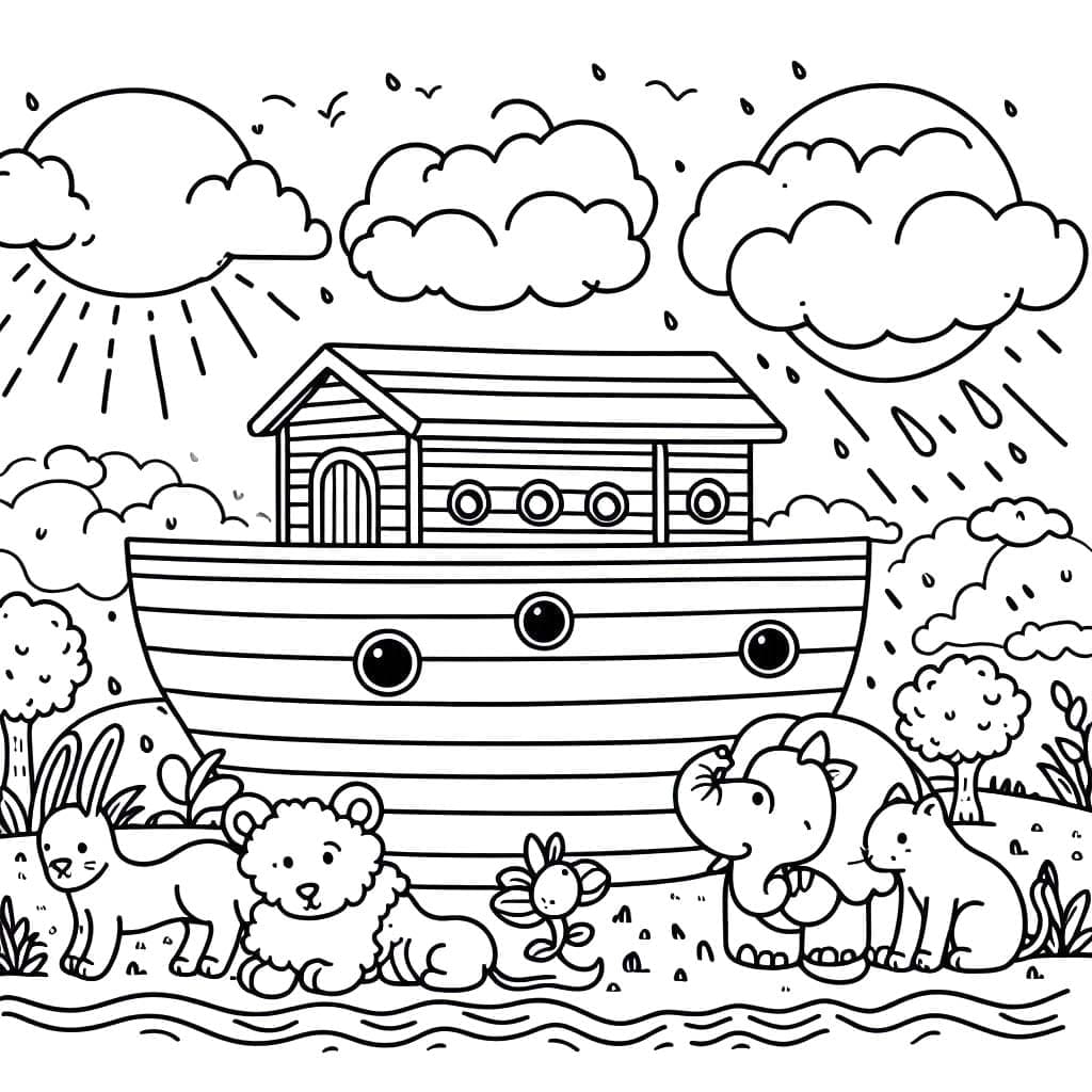 Nuh'un Gemisi 6 Boyama Sayfası