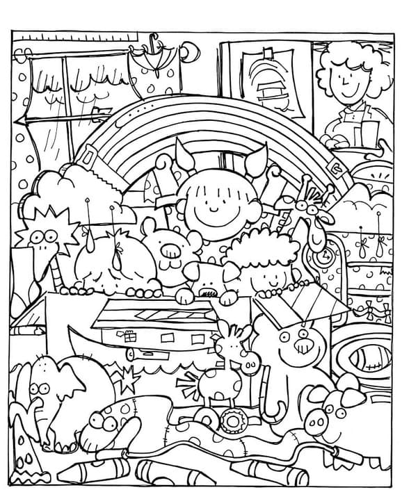 Nuh'un Gemisi 7 Boyama Sayfası