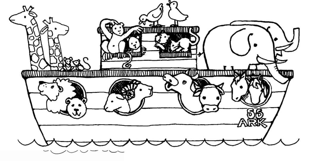 Nuh'un Gemisi 8 Boyama Sayfası