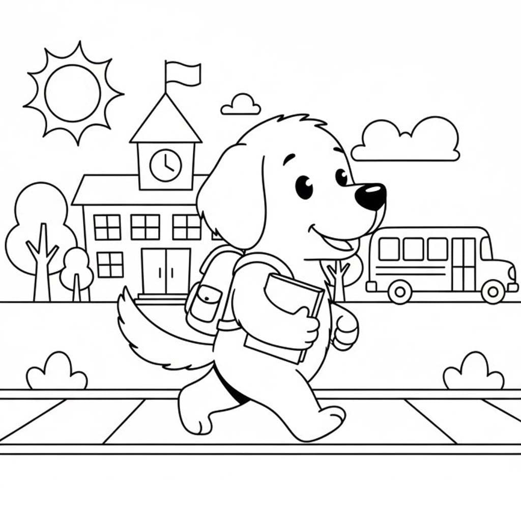 Okul ücretsiz Boyama Sayfası