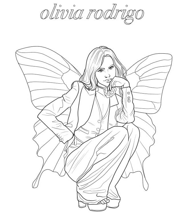 Olivia Rodrigo Yazdırılabilir Çiz Boyama Sayfası