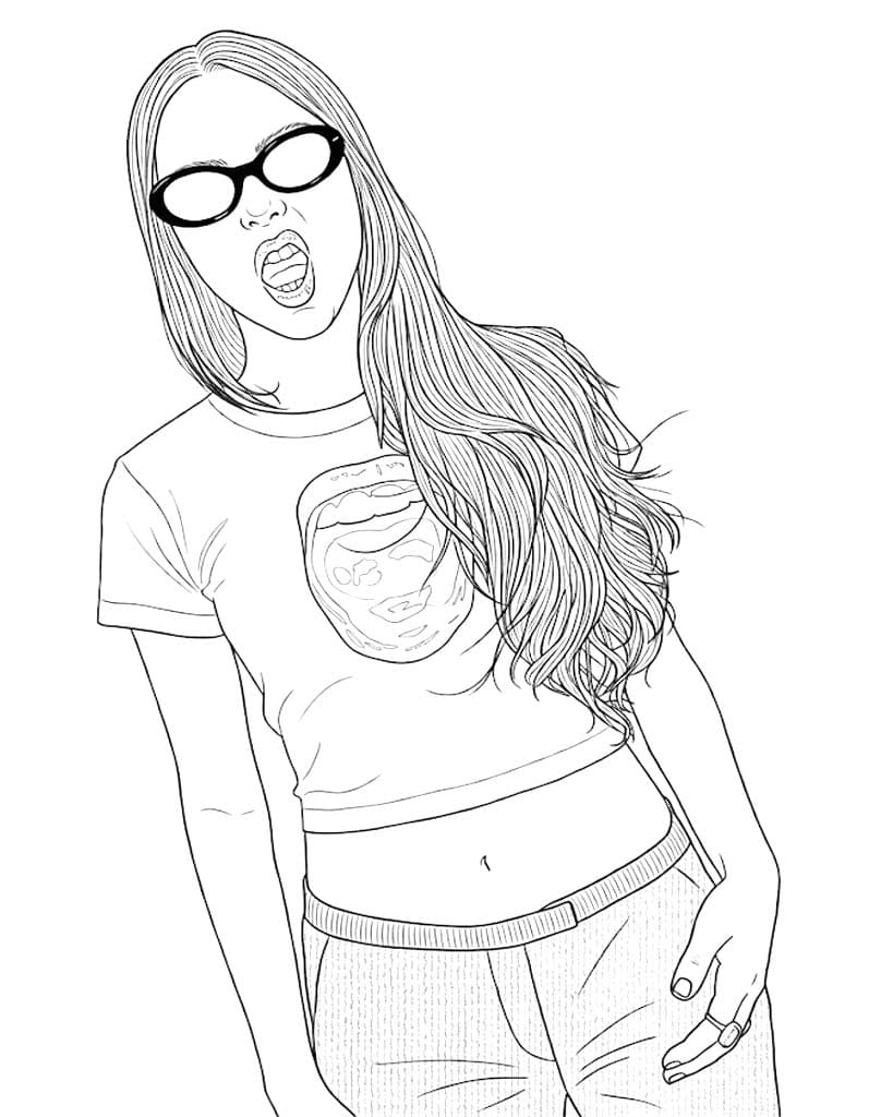 Olivia Rodrigo ücretsiz Boyama Sayfası