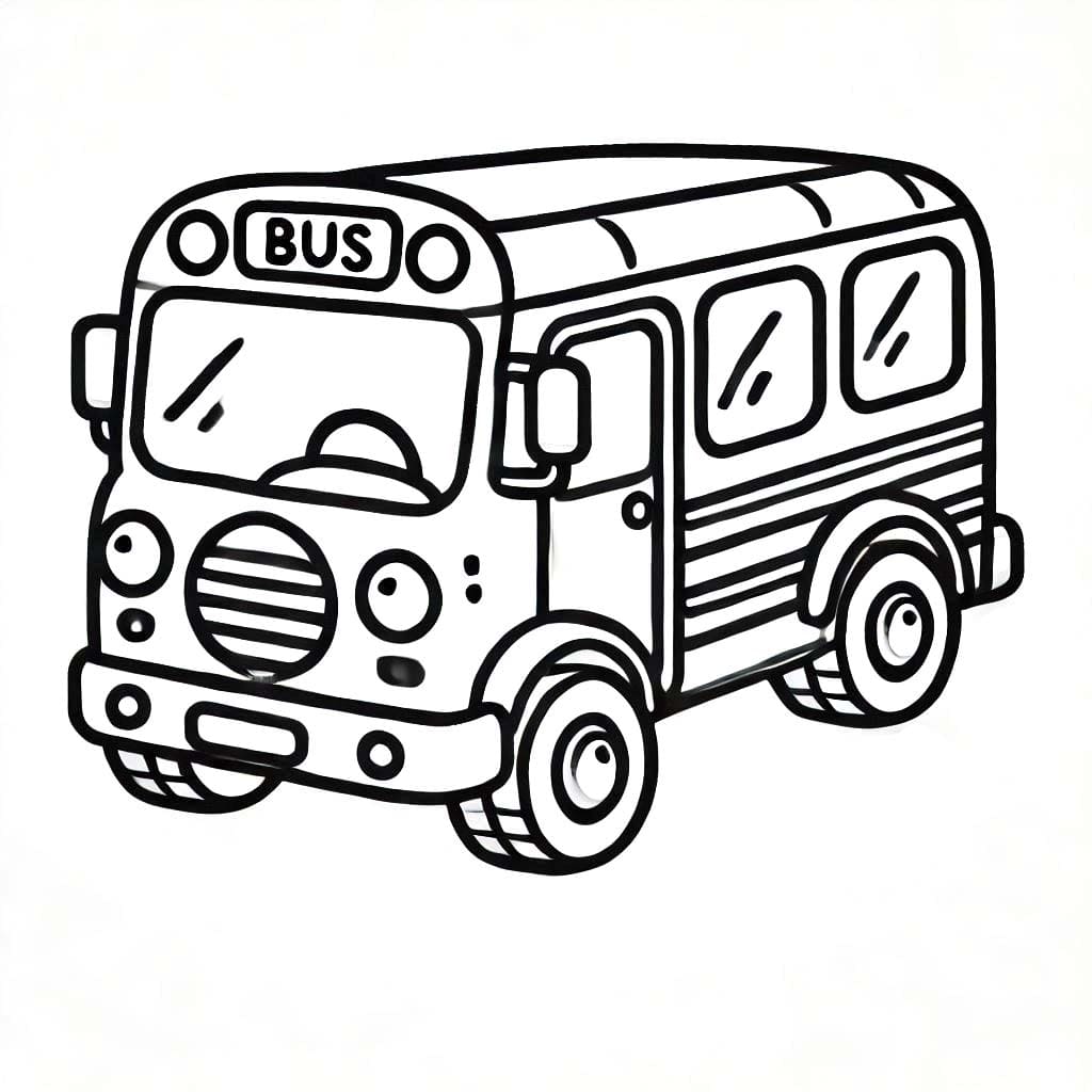 Otobüs 4 Boyama Sayfası