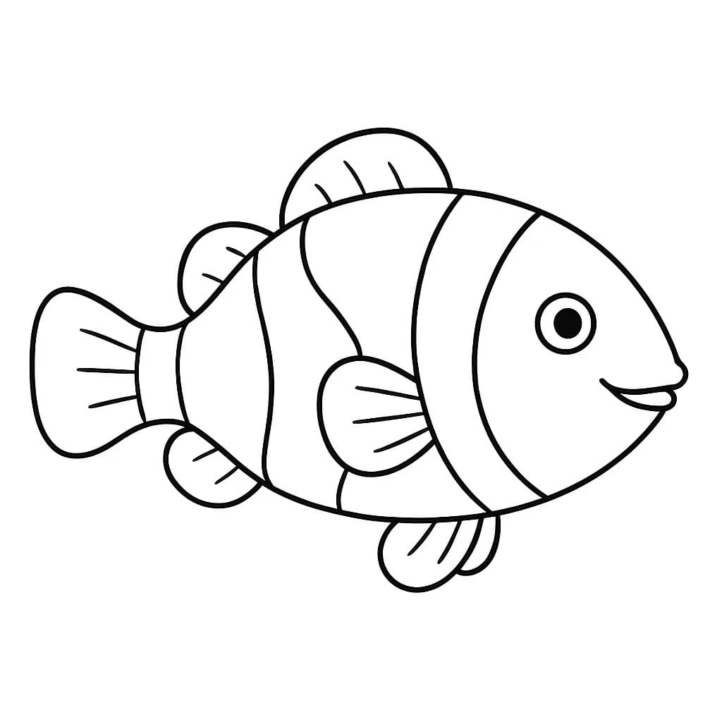 Palyaço balığı 1 Boyama Sayfası