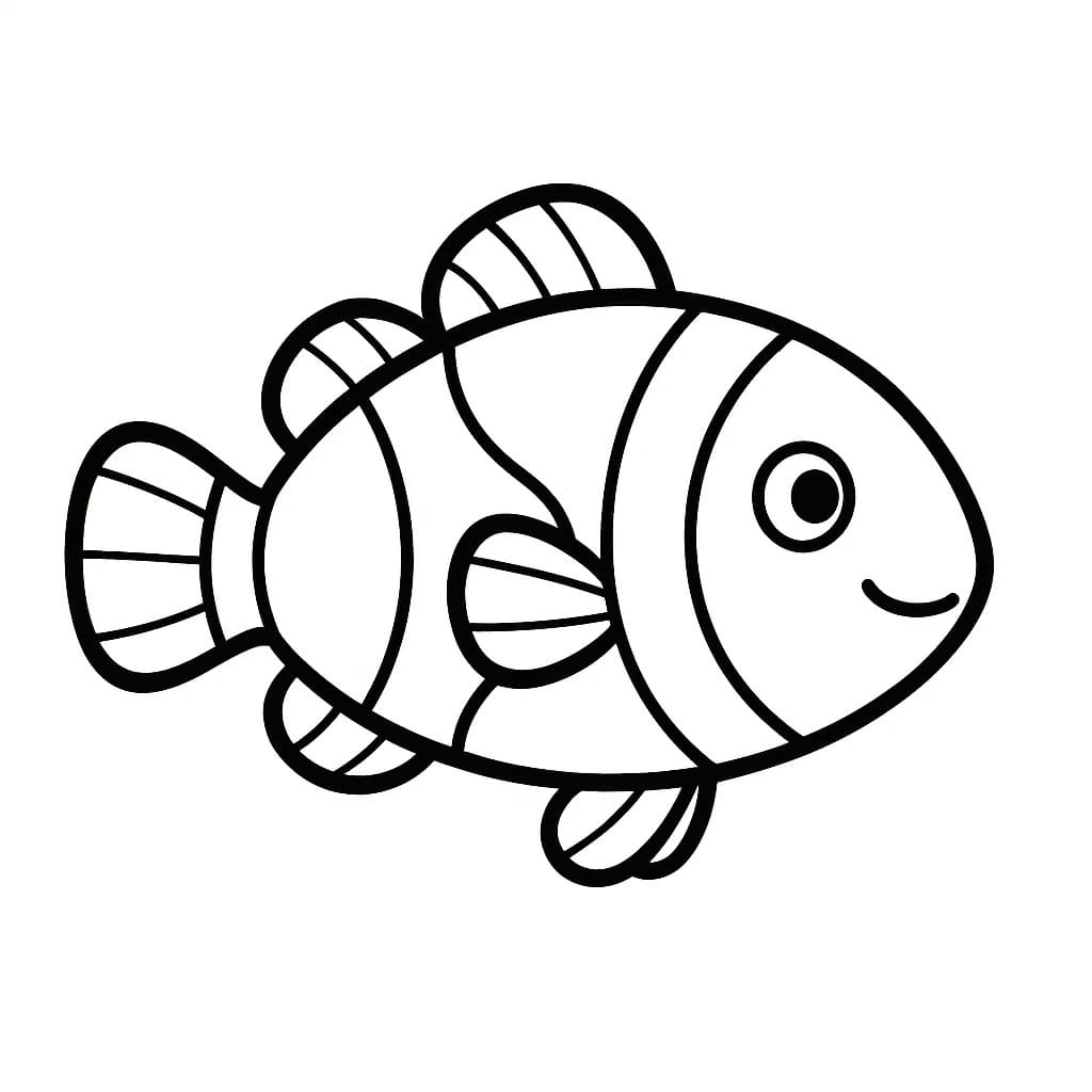 Palyaço balığı 4 Boyama Sayfası