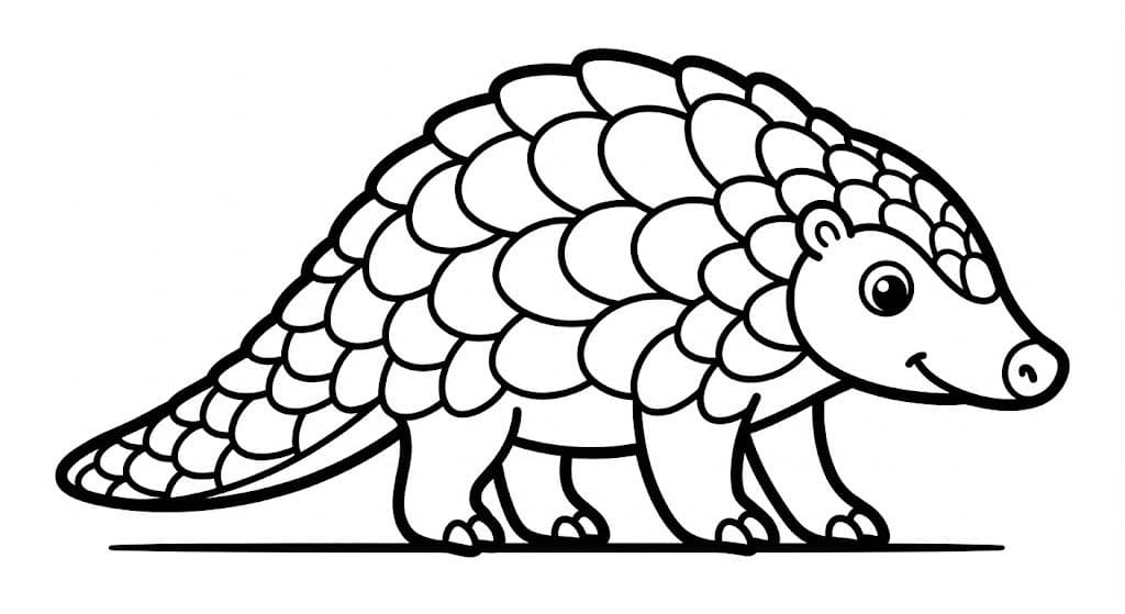 Pangolin Çizim Boyama Sayfası