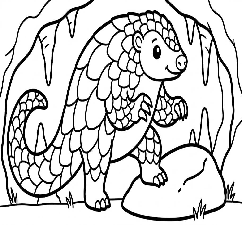 Pangolin resim Boyama Sayfası