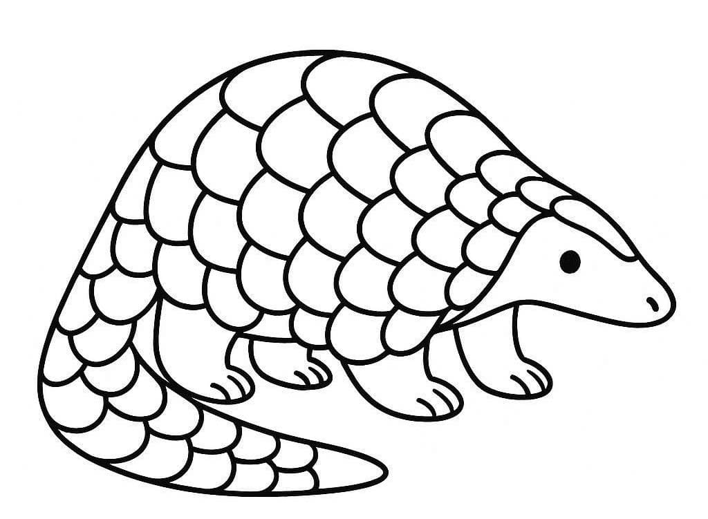 Pangolin ücretsiz Boyama Sayfası