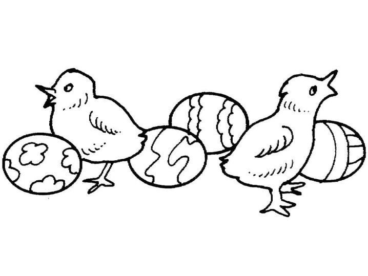 Paskalya Civcivi basit çiz Boyama Sayfası