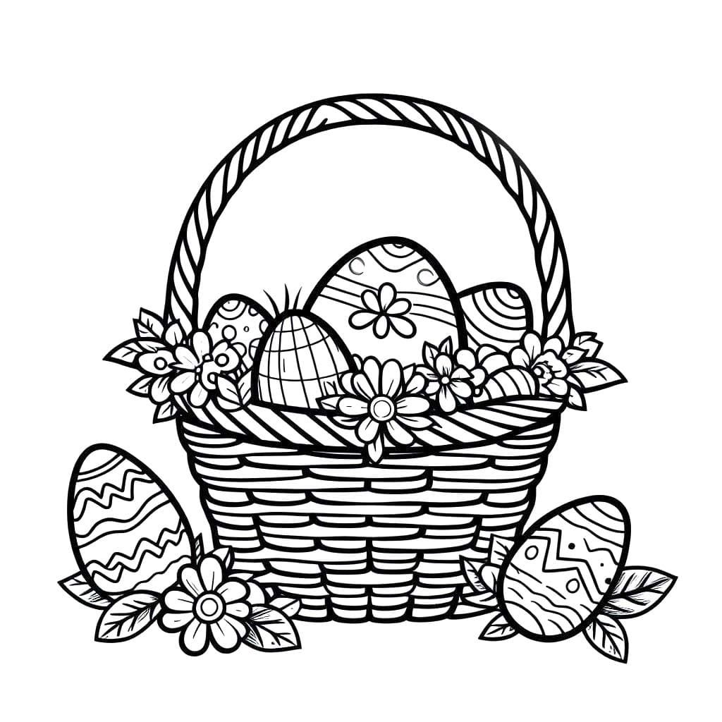 Paskalya Sepeti 2 Boyama Sayfası