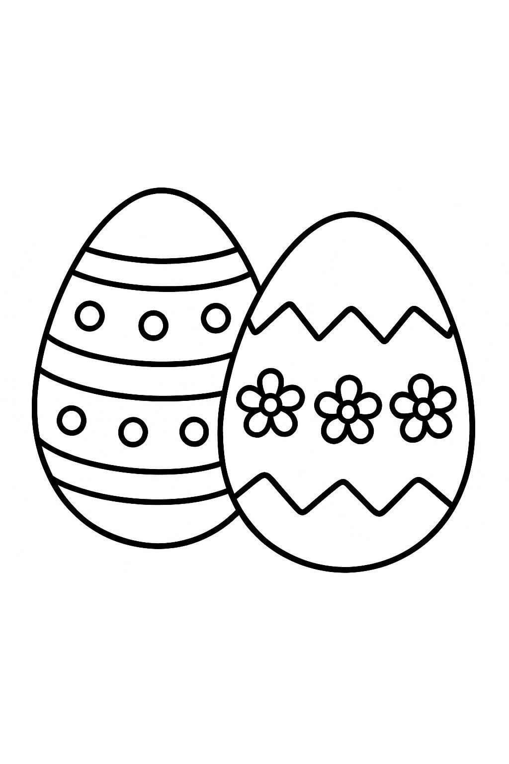 Paskalya Yumurtası çocuklar için Boyama Sayfası