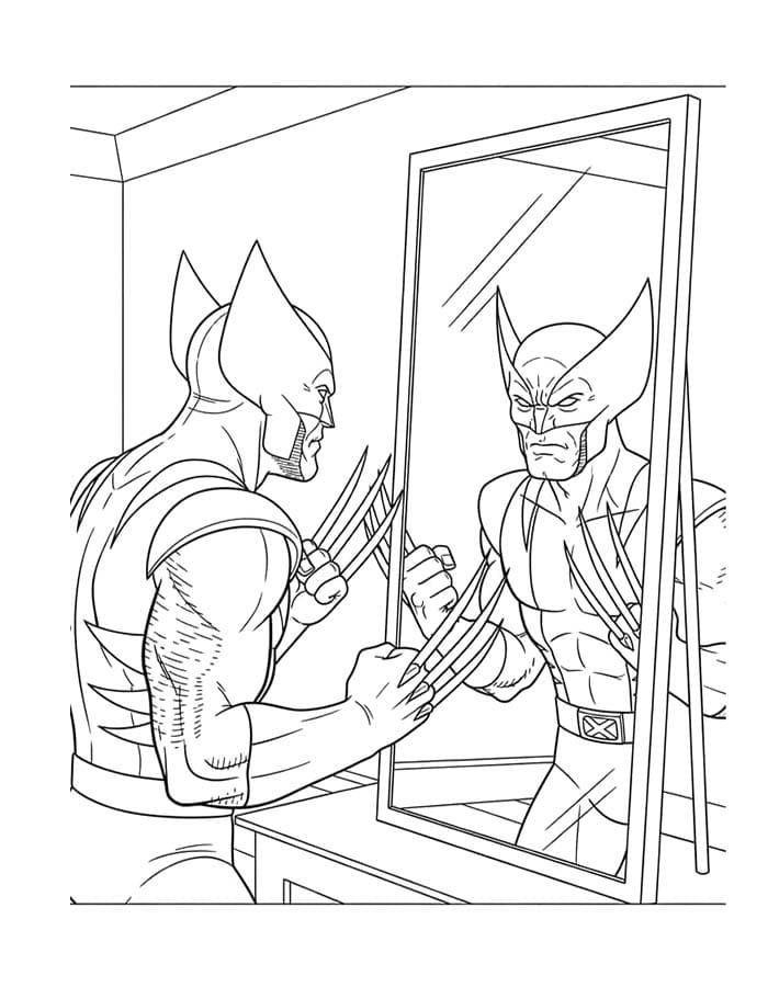 Pençeli Wolverine Boyama Sayfası