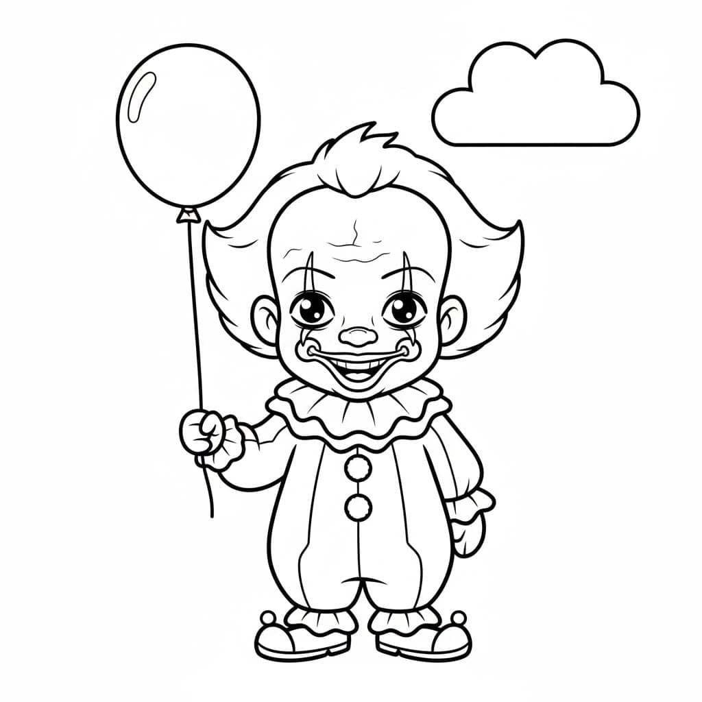 Pennywise çocuklar için ücretsiz Boyama Sayfası