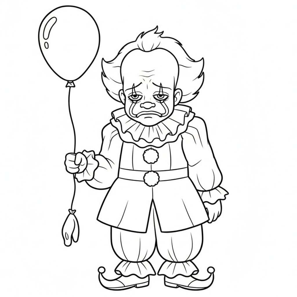 Pennywise çocuklar için Boyama Sayfası