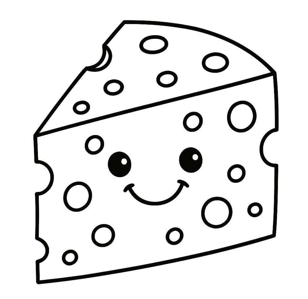 Peynir Sevimli Boyama Sayfası