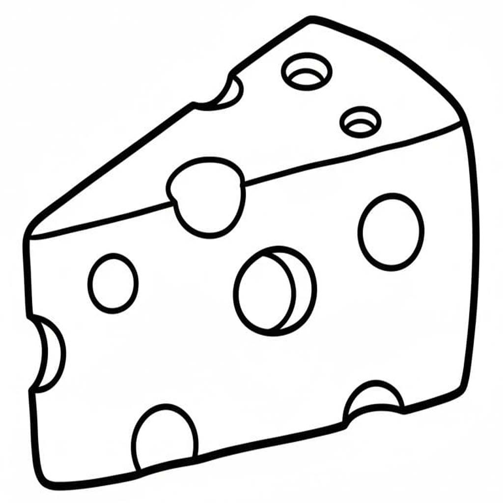 Peynir resim Boyama Sayfası