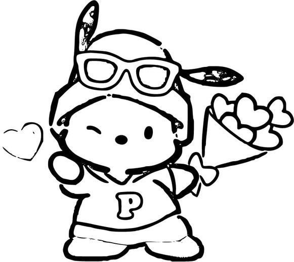 Pochacco 2'i çiz Boyama Sayfası