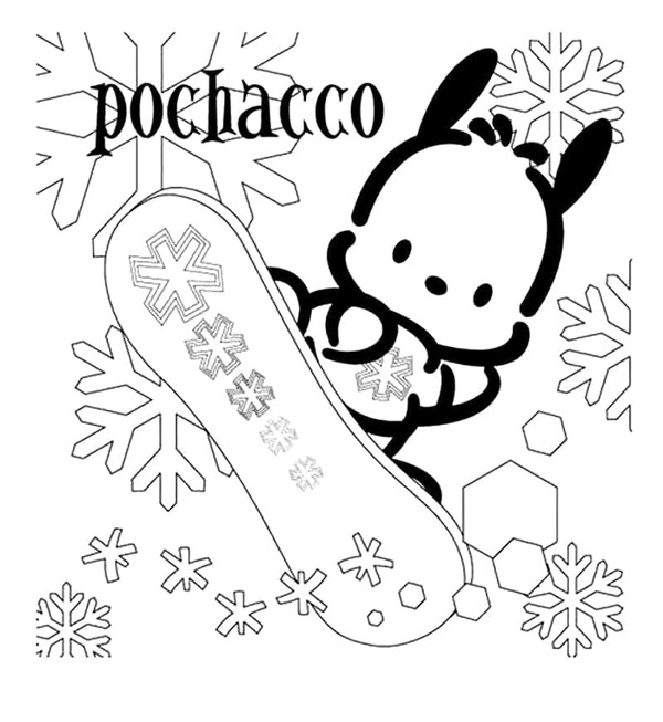 Pochacco'yu Yazdırılabilir Boyama Sayfası