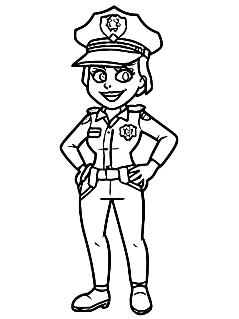 Polis Çizimi 2 Boyama Sayfası
