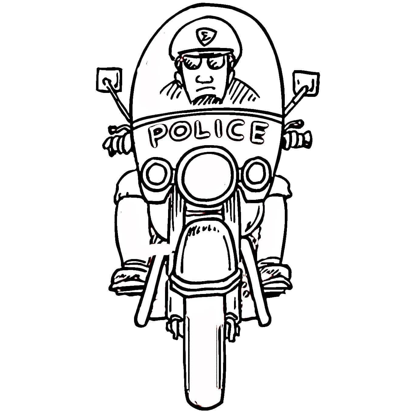 Polis çizimi basit Boyama Sayfası