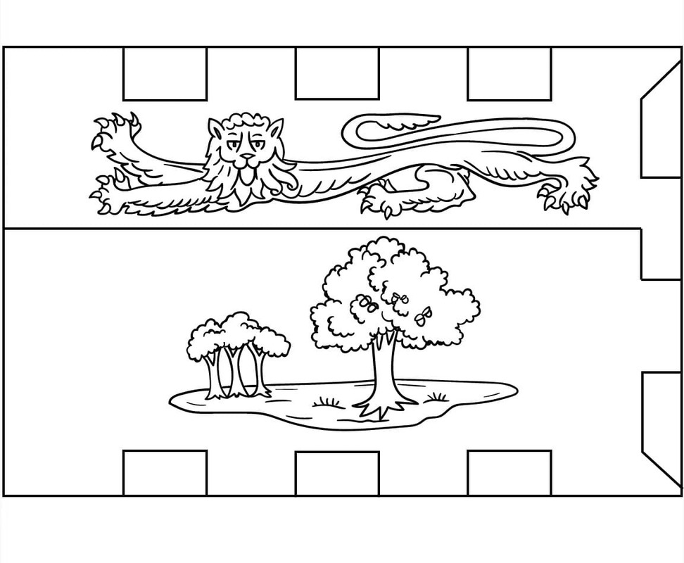 Prens Edward Adası bayrağı Boyama Sayfası