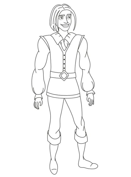 Prens çocuklar için Boyama Sayfası