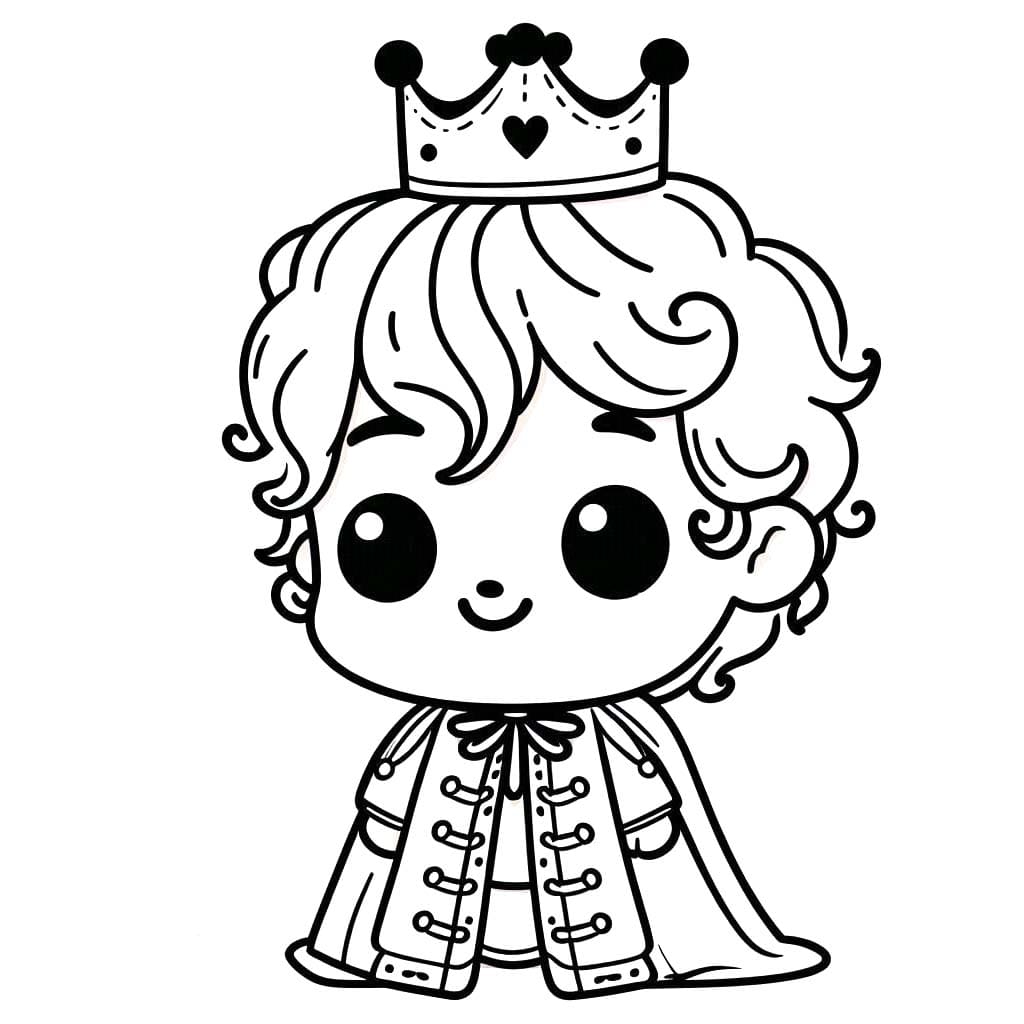 Prens ücretsiz basit Boyama Sayfası