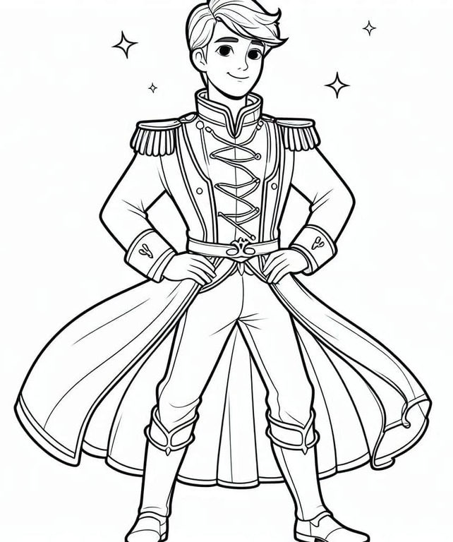 Prens ücretsiz kolay Boyama Sayfası