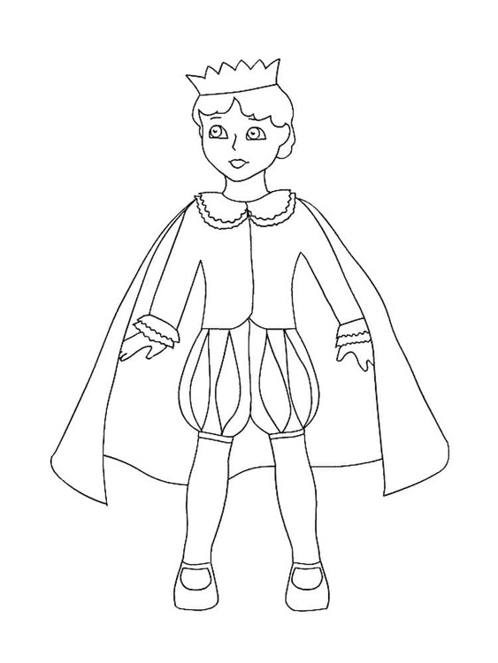 Prens yazdırılabilir Çiz Boyama Sayfası