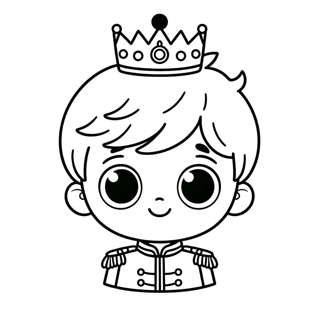 Prens yazdırılabilir basit Boyama Sayfası