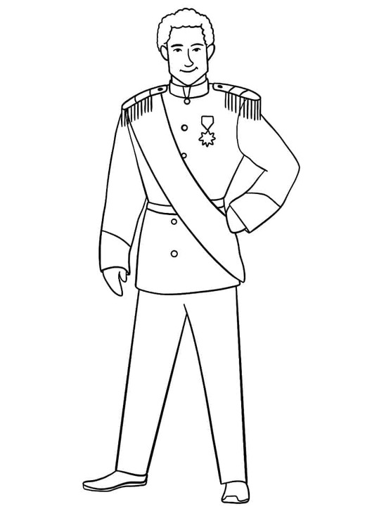 Prens yazdırılabilir kolay Boyama Sayfası