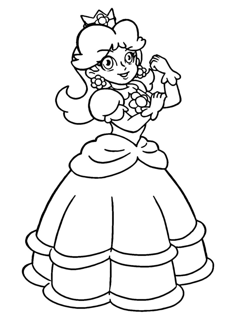 Prenses Daisy 5 Boyama Sayfası