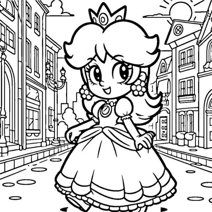 Prenses Daisy çocuklar için ücretsiz Boyama Sayfası