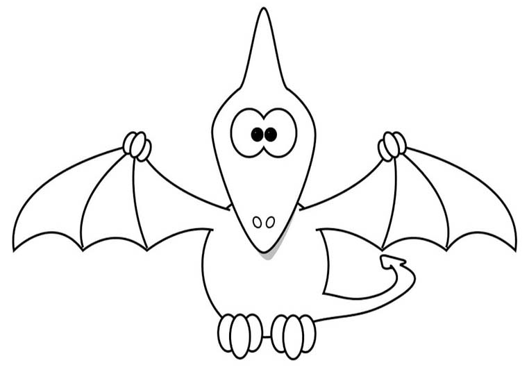Pterodaktil ücretsiz yazdırılabilir Boyama Sayfası