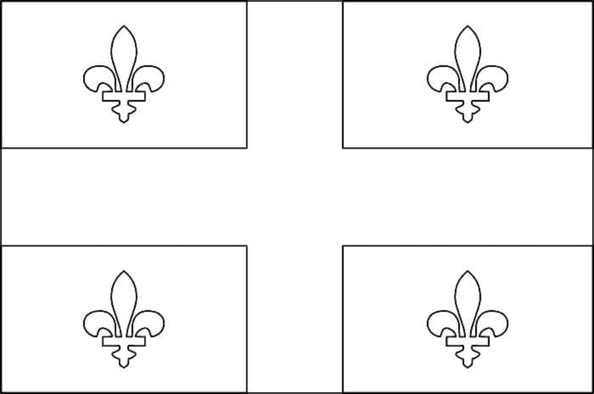 Quebec bayrağı Boyama Sayfası