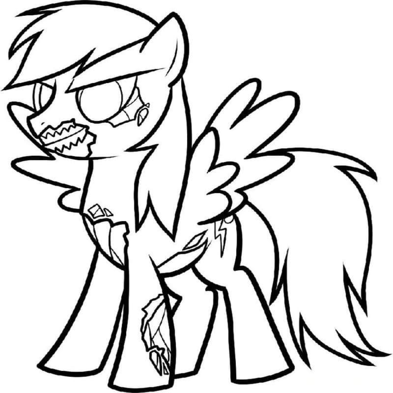 Rainbow Dash Temel Boyama Sayfası