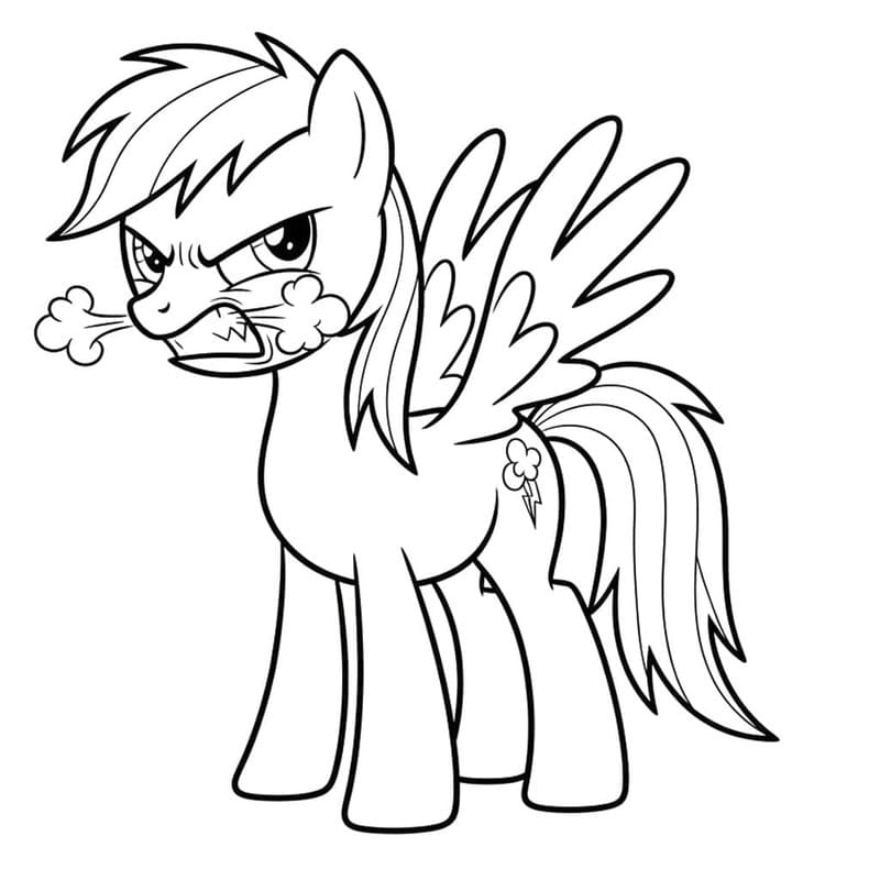 Rainbow Dash resim Boyama Sayfası