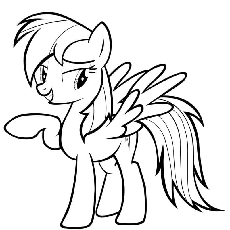 Rainbow Dash ücretsiz Boyama Sayfası
