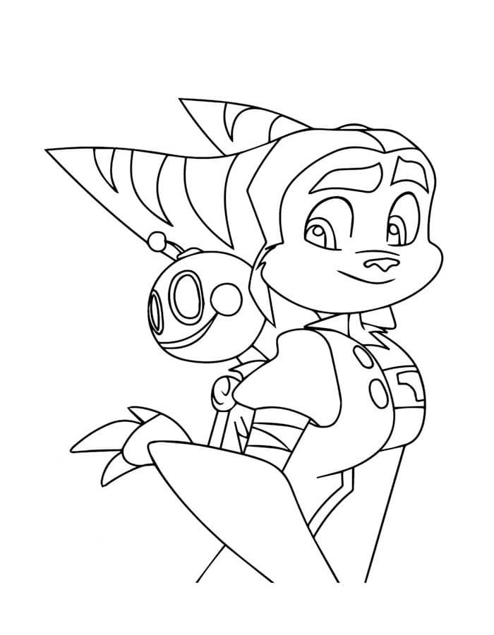 Ratchet ve Clank Çizim Boyama Sayfası